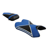 C.C. RIDER YZF R1 Front And Rear Seat For YAMAHA YZFR1 Black Blue White Joining Design, 2007-2008