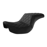 Heated Seat C.C. RIDER  Dyna Step Up Seat 2 up Seat Diamond Stitching For Dyna Low Rider Fat Bob FXD/FXDWG, 2006-2017