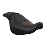 C.C. RIDER VT750C2 VT750C2B One Piece Seat Orange Honeycomb Stitiching Fit Honda Shadow Spirit 2007-2015 Shadow Phantom 2009-2024