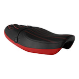 C.C.RIDER Kawasaki Z900RS ERGO Seat Genuine Z900RS Cafe 2 up Seat Black Red Fire Pattern, Kawasaki Z900RS 2018-2025