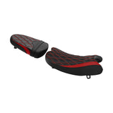 C.C. RIDER GSX-R750 GSX-R600 Front And Rear Seat Fit For SUZUKI GSXR750 GSXR600 Black Red Blue Lattice Stitch , 2006-2007