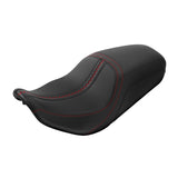 C.C. RIDER Touring Seat One Piece 2 Up Seat Driver Passenger Seat Black Red Stitching For Street Glide Road Glide, 2023-2025
