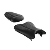 C.C. RIDER GSX-R750 GSX-R600 Front And Rear Seat Fit For SUZUKI GSXR750 GSXR600 Black Carbon Fiber Stitch, 2008-2010