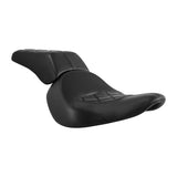 C.C. RIDER Softail Seat Two Piece 2 Up Seat Low Profile Driver Solo Seat Passenger Seat Black Lattice For Harley Softail Fat Boy Cross Bones, 2006-2017
