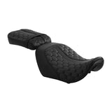 C.C. RIDER Sportster Seat 2 Piece Reach Seat Driver And Passegner Seat Black Honeycomb Fit For Harley Nightster RH975 2022-Later