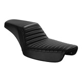 C.C. RIDER Dyna Step Up Seat 2 Up Seat Tuck and Roll For Dyna Wide Glide Super Glide, 1996-2003