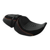 C.C. RIDER Touring Seat Two Piece 2 Up Seat Driver Solo Seat Passenger Seat Alcantara Leather For CVO Street Glide CVO Road Glide, 2023-2025