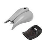 C.C. RIDER Touring Seat Solo Seat Low Profile Driver Seat Lattice Stiching With 6.6 Gallon PYO/Bagger Nation Stretched Gas Tank Fit For Harley Touring Street Glide Road Glide Road King, 2008-2024