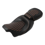 C.C. RIDER Touring Seat Two Piece 2 Up Seat Low Profile Driver Passenger Seat For Road Glide Street Glide Road King, 2009-2023