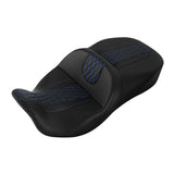 C.C. RIDER Touring Seat 2 Up Seat Driver Passenger Seat Honeycomb Stitching For Harley CVO Road Glide Electra Glide Street Glide Road King, 2009-2023