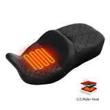Heated Seat C.C. RIDER Touring Seat Driver Passenger Seat  For Harley CVO Road Glide Electra Glide Street Glide Road King, 2009-2023