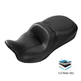 Dual Gel Seat C.C. RIDER Touring Seat Driver Passenger Seat For Harley CVO Road Glide Electra Glide Street Glide Road King, 2009-2023
