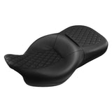 C.C. RIDER Touring Seat 2 Up Seat Driver Passenger Seat Diamond Grip For Harley CVO Road Glide Electra Glide Street Glide Road King, 2009-2023