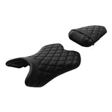 C.C. RIDER YZF R1 Front And Rear Seat For YAMAHA YZFR1 Black Lattice Stitiching, 2007-2008