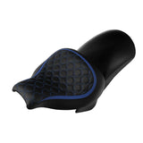 C.C.RIDER Custom Short Oval Rear Fender With Blue Stitching Solo Seat in Black Gelcoat Finish For Harley Softail Breakout FXBR FXBRS, 2018-2023
