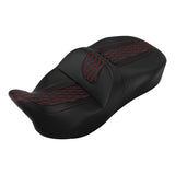 C.C. RIDER Touring Seat 2 Up Seat Driver Passenger Seat Honeycomb Stitching For Harley CVO Road Glide Electra Glide Street Glide Road King, 2009-2023