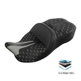 Gel Seat C.C. RIDER Touring Seat Driver Passenger Seat  For Harley CVO Road Glide Electra Glide Street Glide Road King, 2009-2023