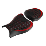 C.C. RIDER GSX1300R Front And Rear Seat Fit For SUZUKI Hayabusa GSX1300R Red Lattice, 2008-2020