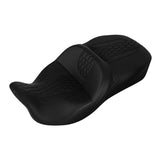 C.C. RIDER Touring Seat 2 Up Seat Driver Passenger Seat Honeycomb Stitching For Harley CVO Road Glide Electra Glide Street Glide Road King, 2009-2023
