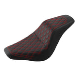 C.C. RIDER Low Rider S Low Rider ST Driver And Passenger Seat Red Lattice Stitching Fit For Low Rider FXLR FXLRS FXLRST 2018-2023