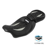 Gel Seat C.C. RIDER Touring Seat Low Profile Driver Passenger Seat For Road Glide Street Glide Road King, 2009-2023