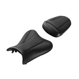 C.C. RIDER GSX-R750 GSX-R600 Front And Rear Seat Fit For SUZUKI GSXR750 GSXR600 Black Carbon Fiber Stitch, 2008-2010