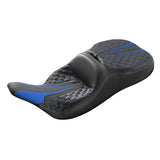 C.C. RIDER Touring Seat 2 Up Seat  Driver Passenger Seat For Harley CVO Road Glide Electra Glide Street Glide Road King Honeycomb, 1997-2007