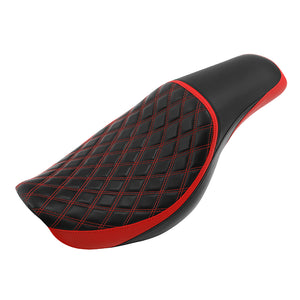 C.C. RIDER Dyna Seat 2 up Seat Motorcycle Seat Red Lattice For Dyna Low Rider Fat Bob FXD/FXDWG, 2006-2017