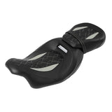 C.C. RIDER Touring Seat Two Piece 2 Up Seat Low Profile Driver Passenger Seat Custom For Road Glide Street Glide Road King, 2009-2023