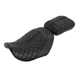 C.C. RIDER Sportster Seat 2 Piece Reach Seat Driver And Passegner Seat Black Honeycomb Fit For Harley Nightster RH975 2022-Later