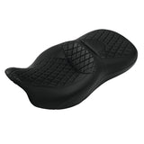 C.C. RIDER Touring Seat 2 Up Seat Driver Passenger Seat Lattice Stitching For Harley CVO Road Glide Electra Glide Street Glide Road King, 2009-2023