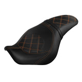 C.C. RIDER VT750C2 VT750C2B One Piece Seat Orange Lattice Stitiching Fit Honda Shadow Spirit 2007-2015 Shadow Phantom 2009-2024