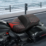 C.C. RIDER Touring Seat 2 Up Seat Driver Passenger Seat With Backrest For Harley CVO Road Glide Electra Glide Street Glide Road King, 2009-2023