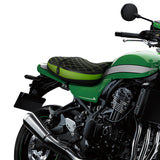 C.C.RIDER Kawasaki Z900RS ERGO Seat Genuine Cafe 2 up Seat Black Green Lattice Stitch Fits Kawasaki Z900RS 2018-2025
