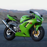 C.C. RIDER Ninja ZX6R ZX636 ZX6RR ZX600 Front And Rear Seat For Kawasaki Black Stitch, 2003-2004