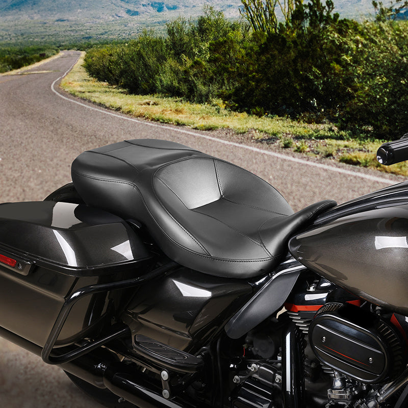 C.C. RIDER Touring Seat 2 Up Seat Driver Passenger Seat For Harley CVO Road Glide Electra Glide Street Glide Road King, 2009-2023