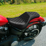 C.C. RIDER Softail Step Up Seat 2 Up Seat Diamond Stitching For Softail Street Bob FXBB Standard FXST Models 2018-2023