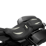 C.C. RIDER Touring Seat Two Piece 2 Up Seat Low Profile Driver Passenger Seat Custom For Road Glide Street Glide Road King, 2009-2023