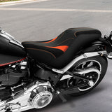 C.C. RIDER Softail Seat Low Rider S ST Driver Passenger Seat Black Orange Custom Cutting Low Rider FXLR FXLRS FXLRST 2018-2024
