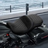 Heated Seat C.C. RIDER Touring Seat 2 Up Seat Driver Passenger Seat For Harley CVO Road Glide Electra Glide Street Glide Road King, 2009-2023