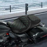 C.C. RIDER Touring Seat 2 Up Seat Driver Passenger Seat With Backrest For Harley CVO Road Glide Electra Glide Street Glide Road King, 2009-2023