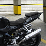 C.C. RIDER GSX-R1000 Front And Rear Seat Fit For SUZUKI GSXR1000 Black Carbon Fiber Stitching, 2007, 2008