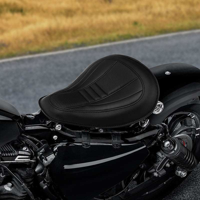 RIDER Noseless Sportster Seat Solo Spring Seat Torsion Type Motorcycle Solo Seat Iron 883 Iron 1200 Bobber Seat Chopper Seat 2004-2024