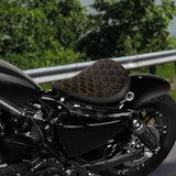 C.C. RIDER Sportster Seat Torsion Spring Solo Seat Max Profile Orange Honeycomb For Iron883 Iron1200 Sportster48, 2004-2023