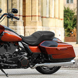 C.C. RIDER Touring Seat One Piece 2 Up Seat Driver Passenger Seat Black Trimming For Street Glide Road Glide, 2023-2024
