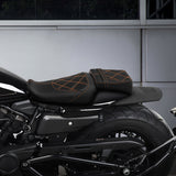 C.C. RIDER Sportster Seat 2 Piece Seat Driver And Passegner Seat Orange Lattice Stitching Fit For Harley Sportster S RH1250S 2021-Later