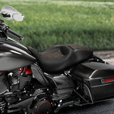 C.C. RIDER Touring Seat 2 up Seat Driver Passenger Seat Honeycomb Stitching For Harley Touring Street Glide Road Glide Electra Glide, 2008-2023