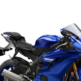 C.C. RIDER YZF R6 Front And Rear Seat Black Carbon Fiber Stitching For YAMAHA YZFR6 Black, 2017-2022