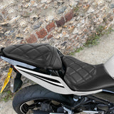 C.C. RIDER Ninja 400 Z400 Front And Rear Seat Fit For Kawasaki Ninja400 Black Latice, 2018-2024