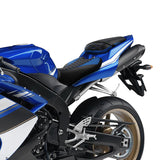 C.C. RIDER YZF R1 Front And Rear Seat For YAMAHA YZFR1 Blue Honeycomb Pattern, 2007-2008